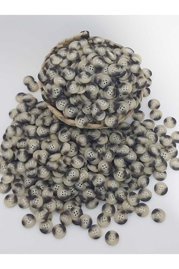 زر بوليستر قطر 2 سم بنمط رخامي 20 قطعة. - 2