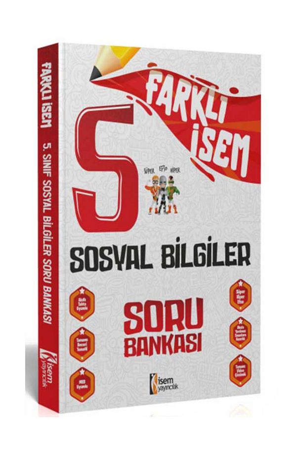 2024 Farklı İsem 5. Sınıf Tüm Dersler Soru Bankası İsem Yayıncılık Sürpiz Hediyeli - 5