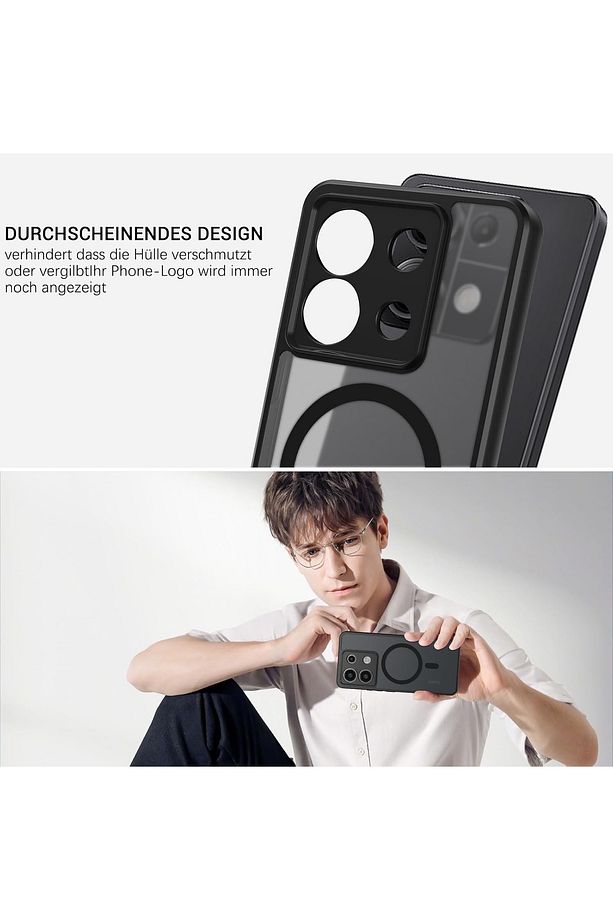 Xiaomi Redmi Note 13 Pro 5g Kılıf Mat Magsafe Şarj Özellikli Darbe Önleyici Hassas Butonlu Kapak Sio - 3