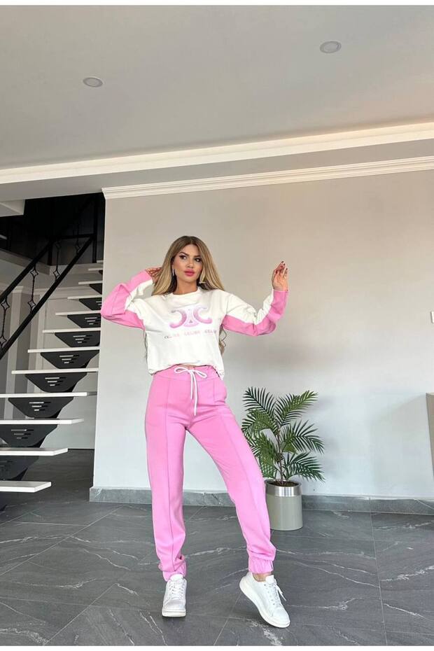 Relaxed Fit Sporty Tracksuit Set