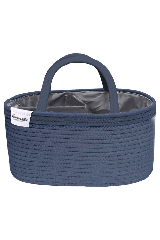 - Cotton Rope Diaper Caddy - Blue