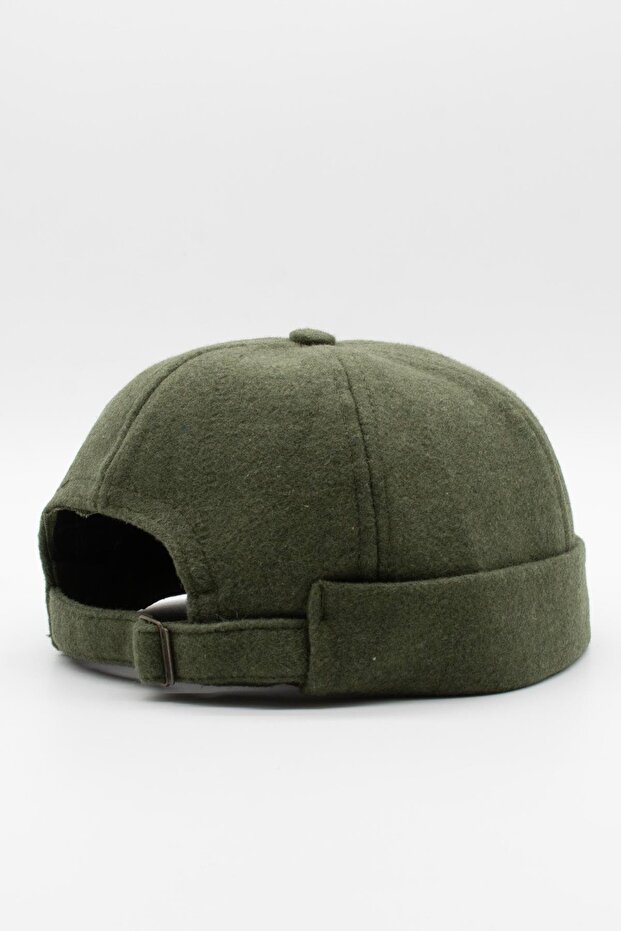 قبعة Hiphop Docker باللون الأخضر من الصوف قابلة للتعديل - 1