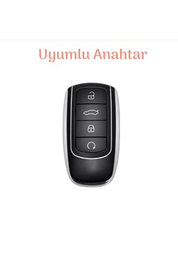 حافظة مفاتيح Jaecoo باللون الأسود والفضي - 2