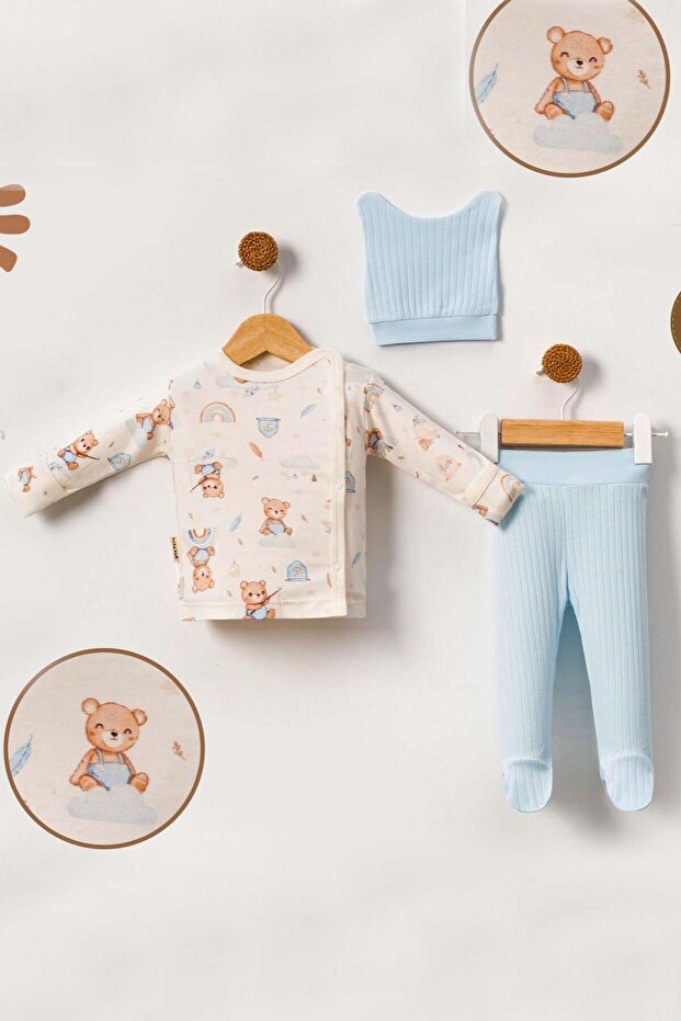 Newborn 0-3 Months 3-Piece Baby Suit