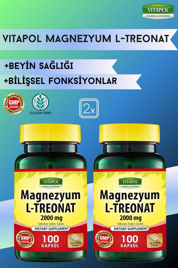 Magnesium L-Treonate 2000 Mg 2x100 Capsule Magnesium L-Treonate