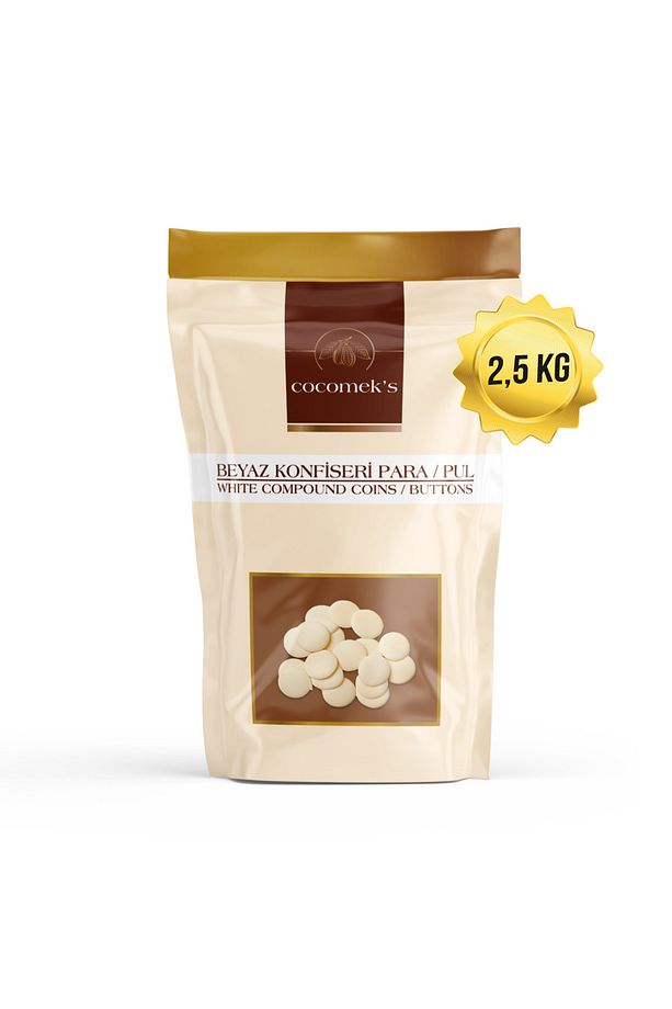 Beyaz Konfiseri Para Pul Çikolata 2.5 Kg - 1