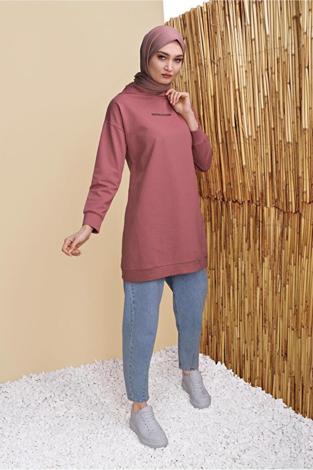 KAPÜŞONLU BASIC EŞOFMAN TUNİK 1456 - 1