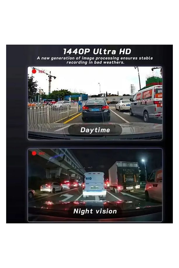 Traffic Recorder Araç ön ve arka sabit Disk Video kaydedici geniş açı HD gece görüş 1080P - 8