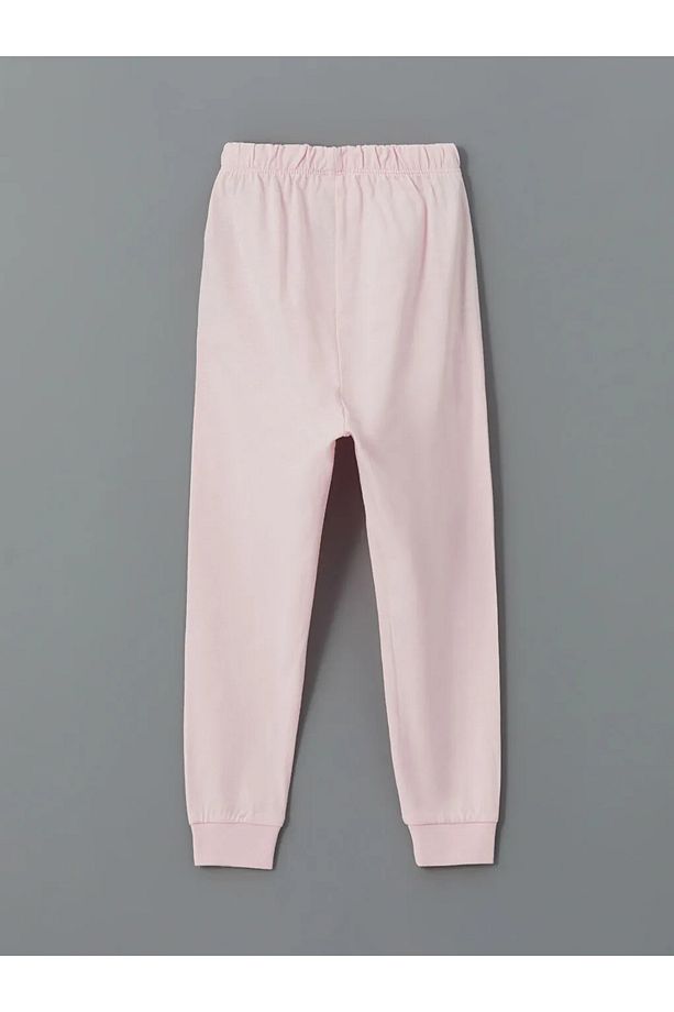 LCW baby Ekru Bisiklet Yaka Çiçekli Kız Bebek Pijama Takım 2'li - 8