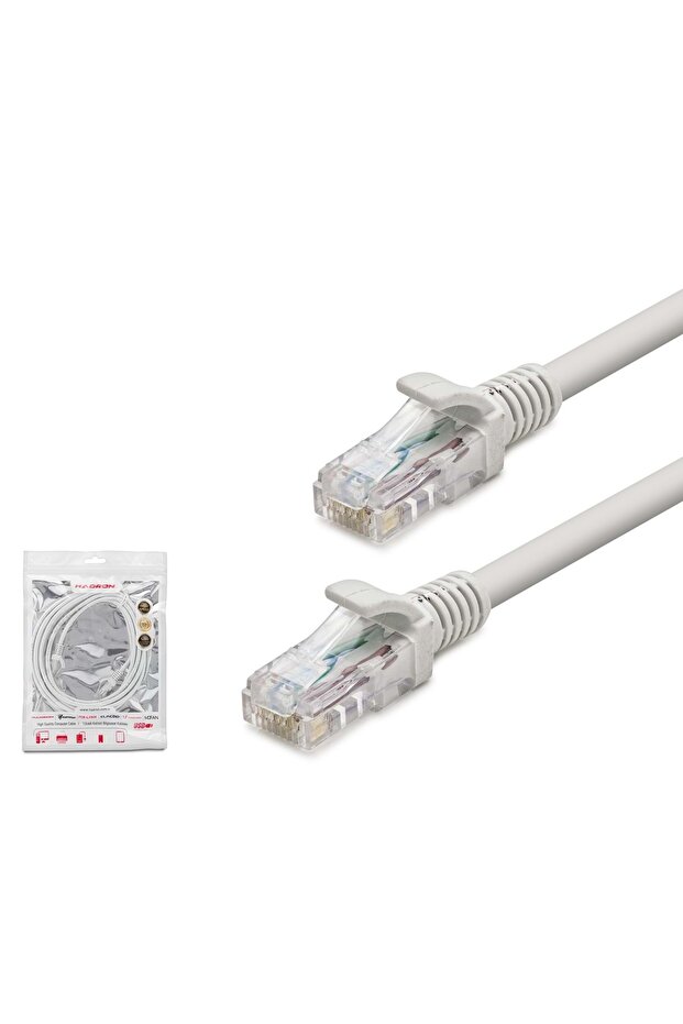 HDX5004 كابل إيثرنت Cat6 بسرعة 1 جيجابت في الثانية 250 ميجاهرتز بطول 10 متر باللون الأبيض