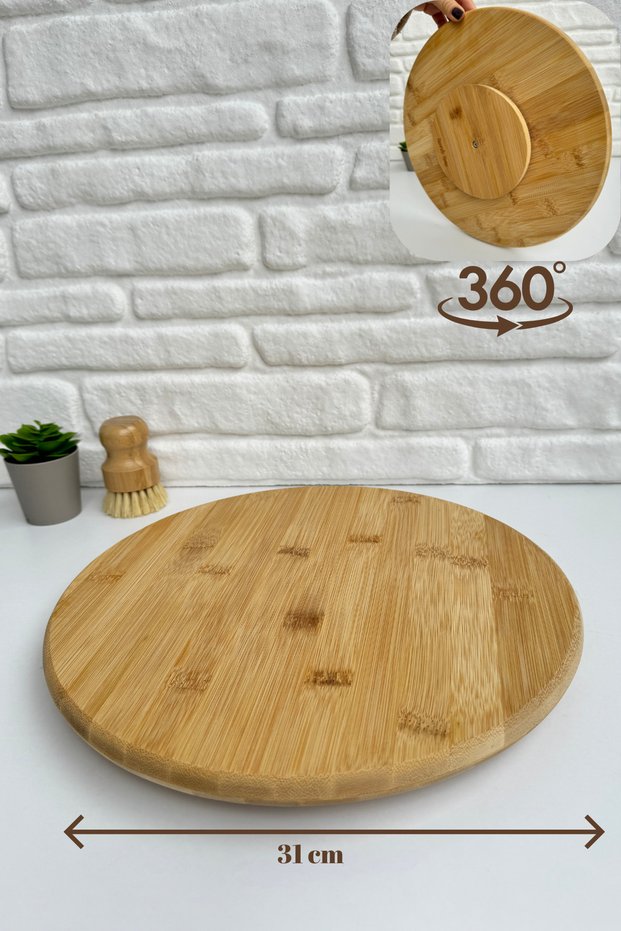 Bamboo Rotating/Rotating Stand 31 cm Presentation Bowl/Sauce Bowl