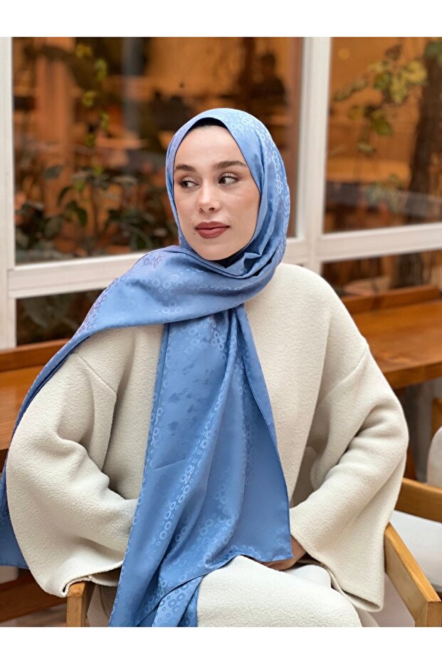 شال بنمط الفقاعات من سلسلة الجاكار الحريرية - 2