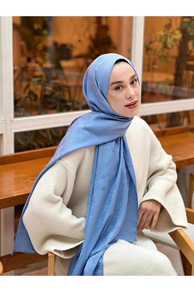 شال بنمط الفقاعات من سلسلة الجاكار الحريرية - 3