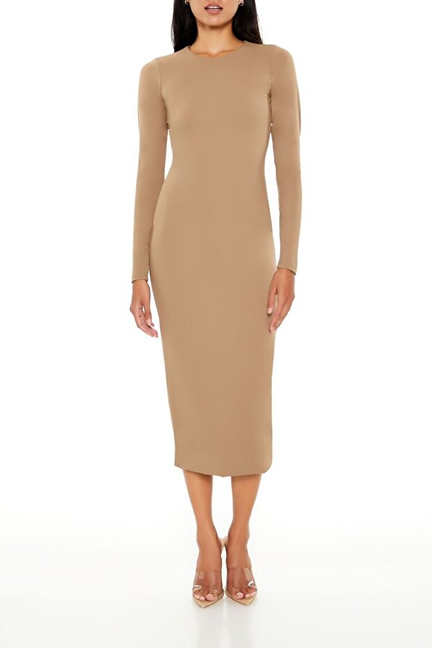 Şekillendirici Midi Elbise - 4