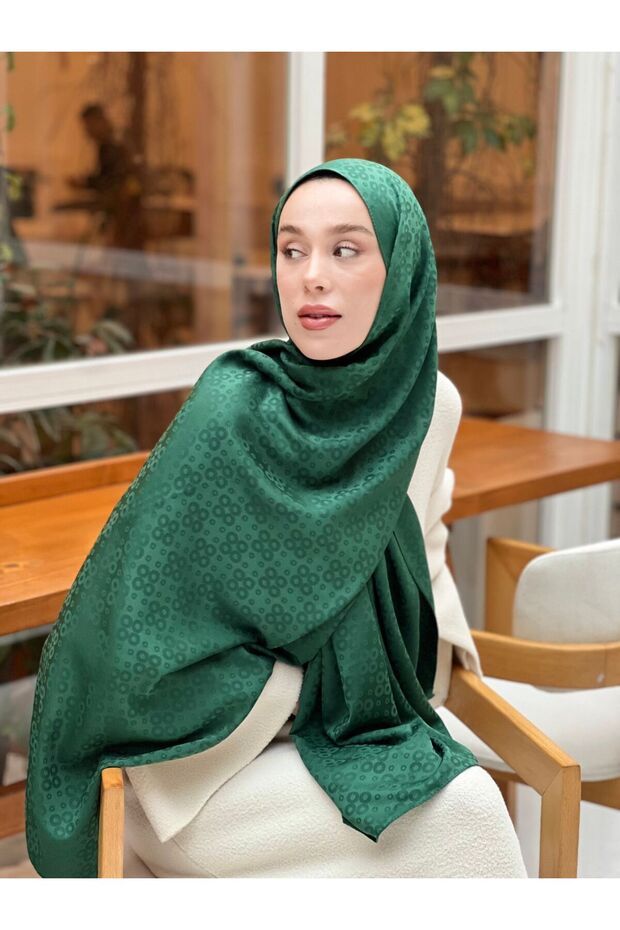 شال بنمط الفقاعات من سلسلة الجاكار الحريرية