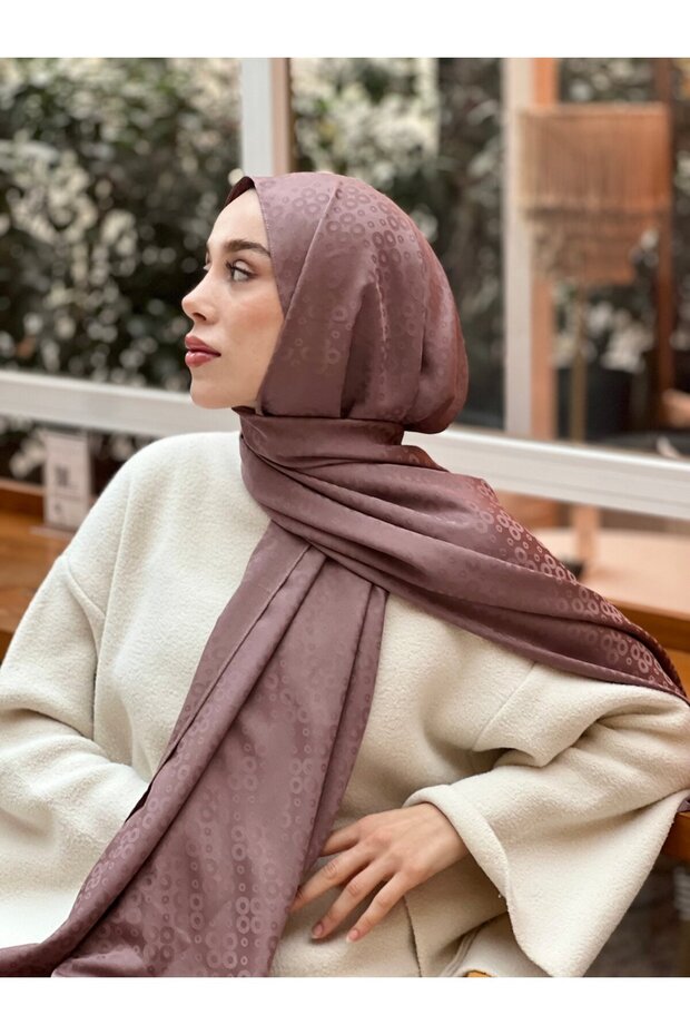 Silky Jacquard Series Bubble Pattern Shawl - 3