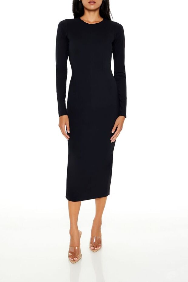 Şekillendirici Midi Elbise - 1