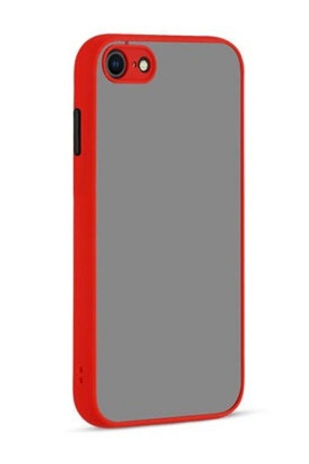 iPhone 7/8/Se 2020 Compatible Case with Camera Protection Matte Frosted Colorful Button Cover on the Back - 1