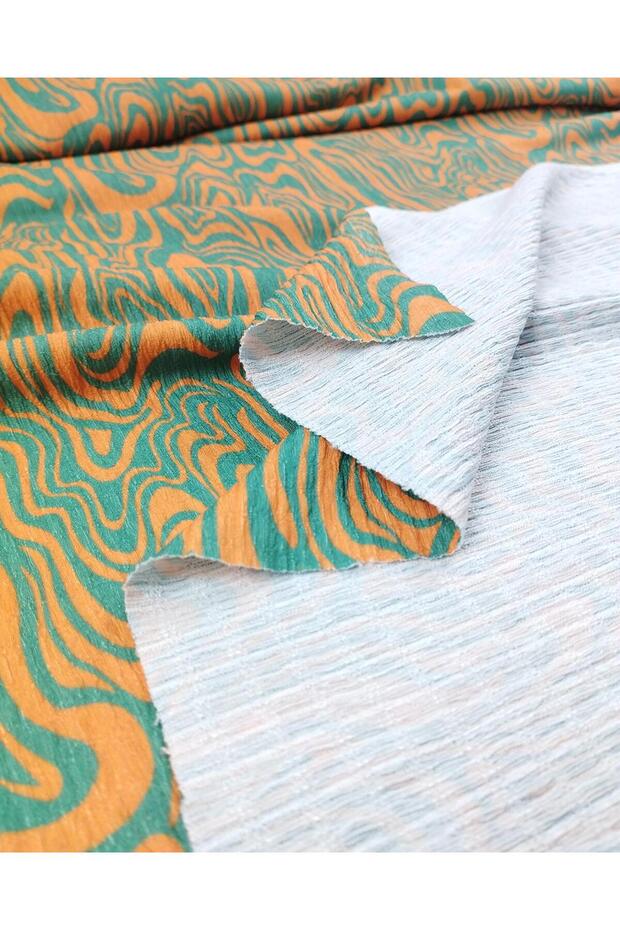 Wrapped Jersey in Green and Orange Colors (Width 145 cm X Length 175 cm)