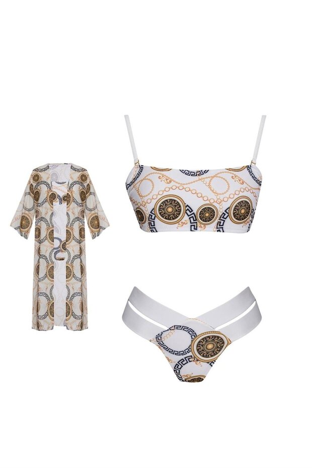 Pareo brasilianisches trägerloses Bikini-Set - 1