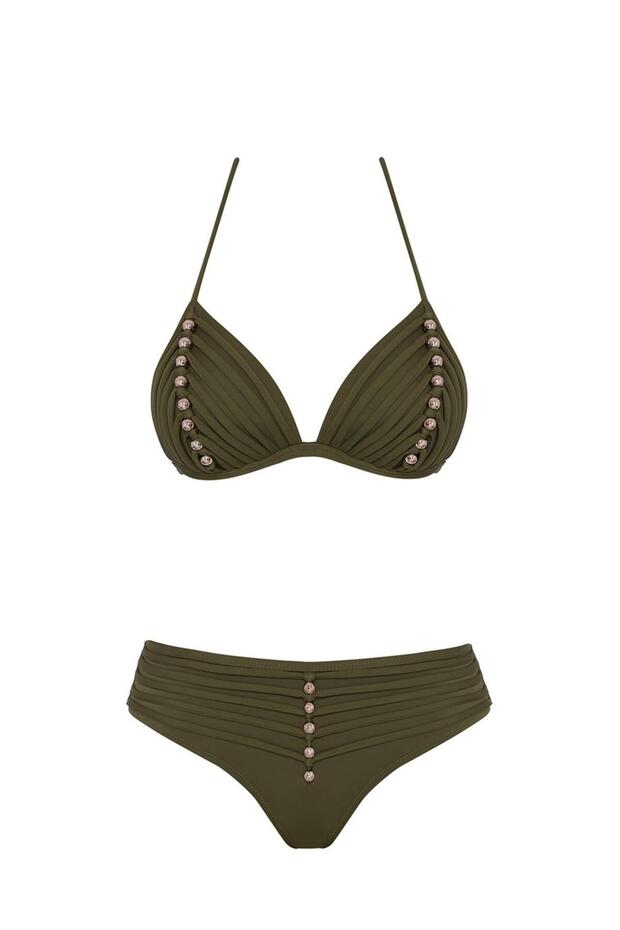 Triangle Beaded Bikini Set - 2