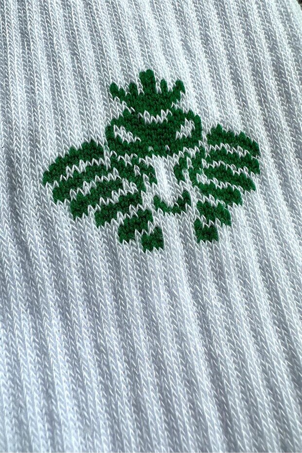 Beyaz Logo Baskılı Çorap - 3