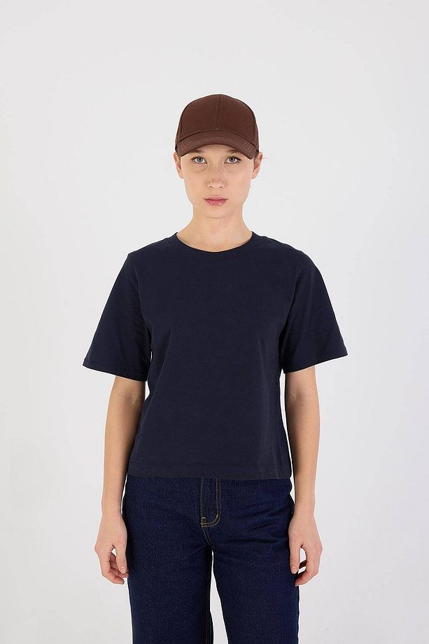 Bisiklet Yaka Basic T-shirt P1002-E8 - 2