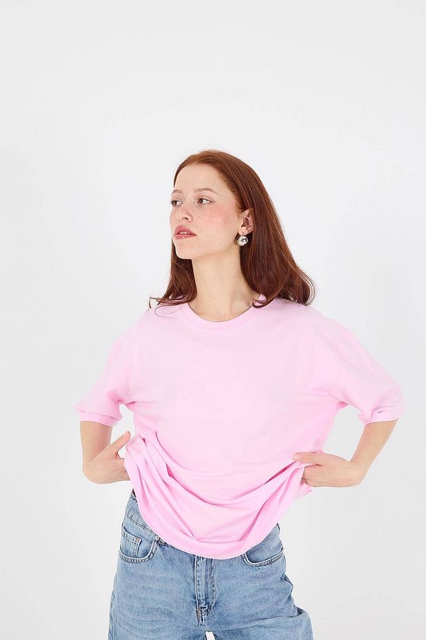Bisiklet Yaka Basic T-shirt P10111-d7 - 4