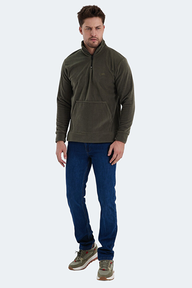 Solıd Erkek Sweatshirt Haki St21we052 - 7