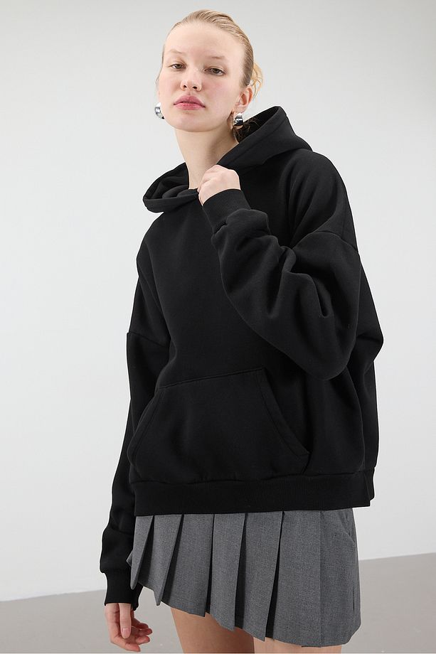 Kapüşonlu Şardonlu Basic Sweatshirt S1596-K5 - 6