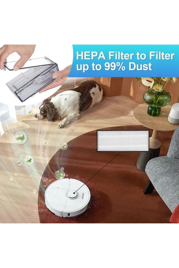 Passing  S8 Pro Ultra Robot Vakum Çift Ana Fırça Yan Fırça Hepa Filtre Paspas Bezleri Yedek Parça - 3