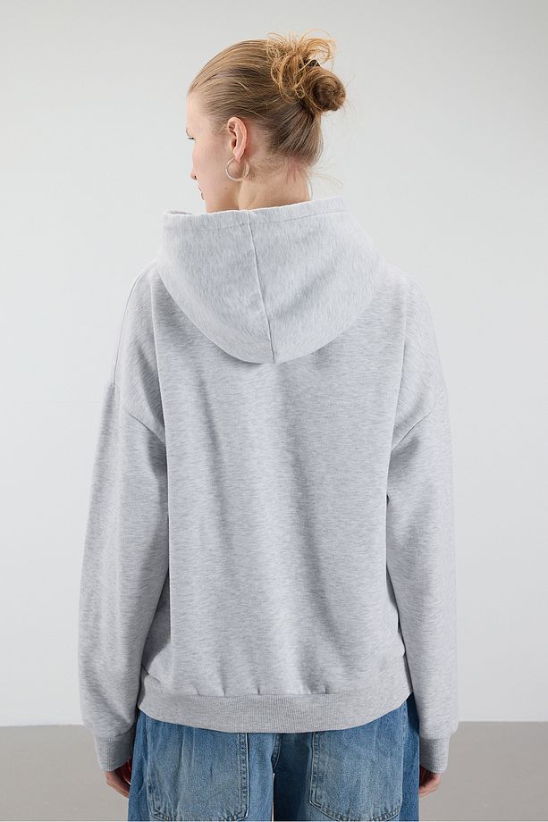 Kapüşonlu Şardonlu Basic Sweatshirt S1596-K5 - 5