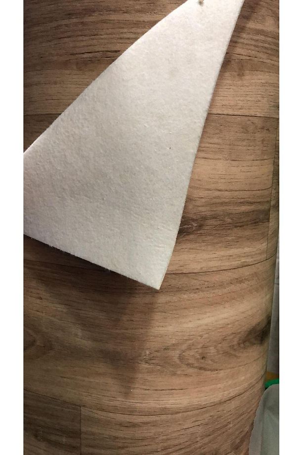 Koyu Ahşap Desenli Dekorfloor Mineflö Muşamba 1 Metre X 1 Metre Zemin Kaplama Yer Döşeme - 1