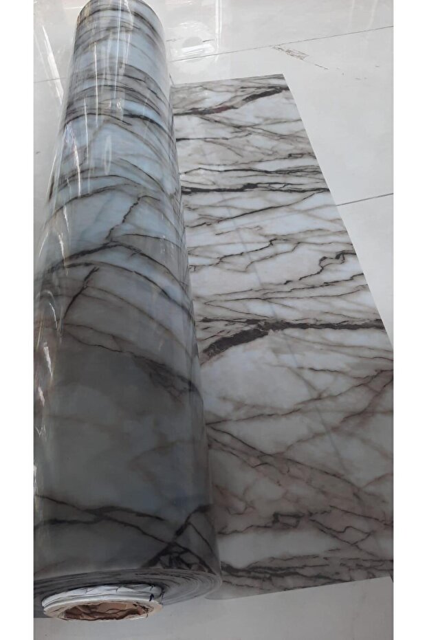 Marble Patterned Transparent Tablecloth 80 cm X 100 cm - 2