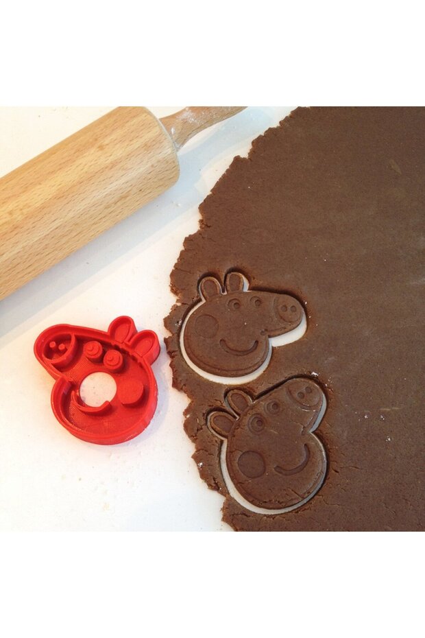 2 Pieces White Color Peppa Pig Cookie Mold