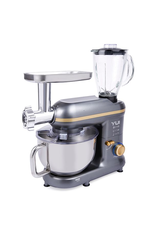 M120 Multi-fonksiyonel 3'ü Bir Arada Stand Mikser Kıyma Setli Ve Blender Özellikli Koyu Gri/Gold - 3