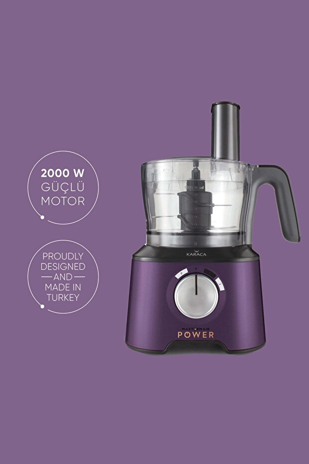 Mastermaid Power Multifunctional 10 In 1 Grape Purple Mutfak Robotu, Blender Seti 2000w - 2