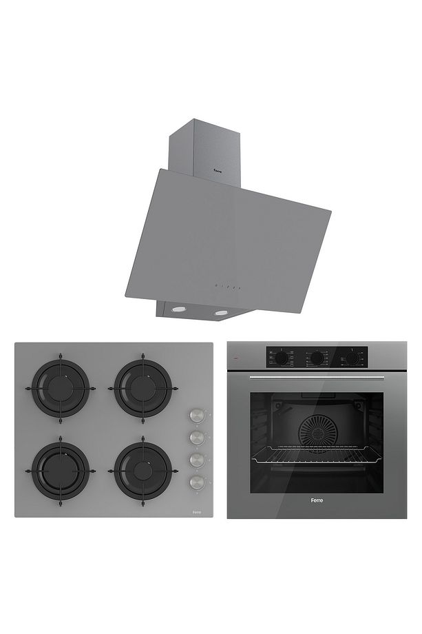 Soft Line Basic Gri Ankastre Set ( QBL62CPR-CS208-D079 ) - 1
