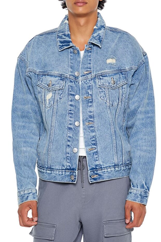 Denim Trucker Ceket - 4