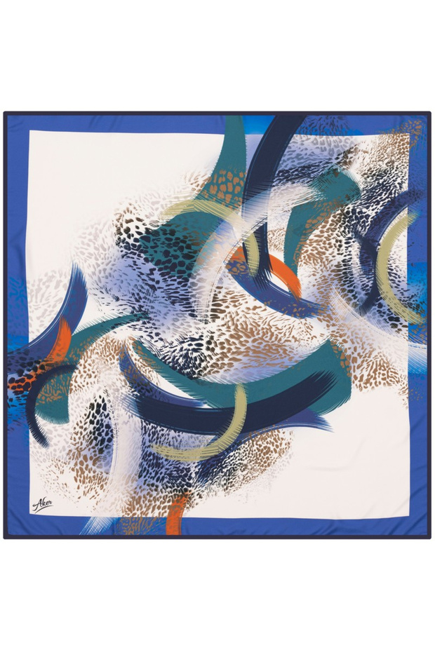 90X90 Aker Polyester Tivil Eşarp - 1