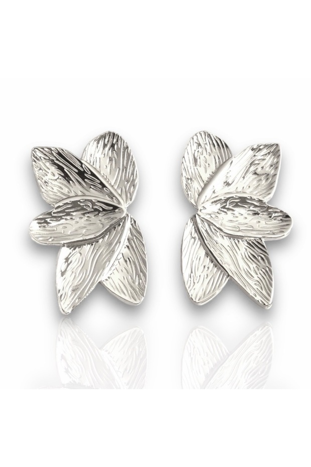 أقراط اللوتس الفضية - 3