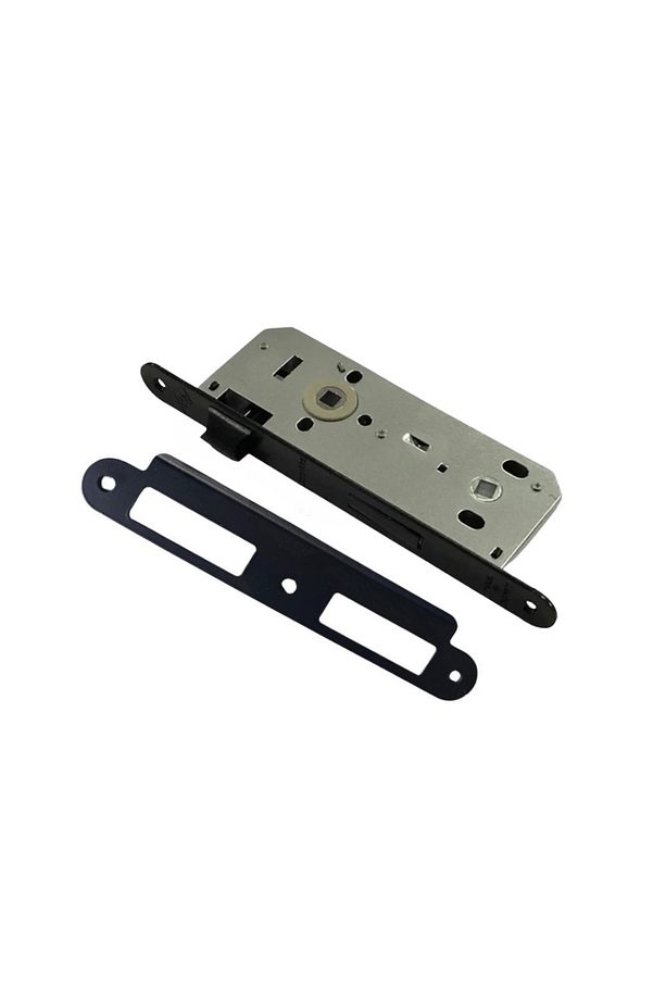 Siyah Sessiz İç Wc Kapı Kilidi 40mm Gömme Kilit - 1