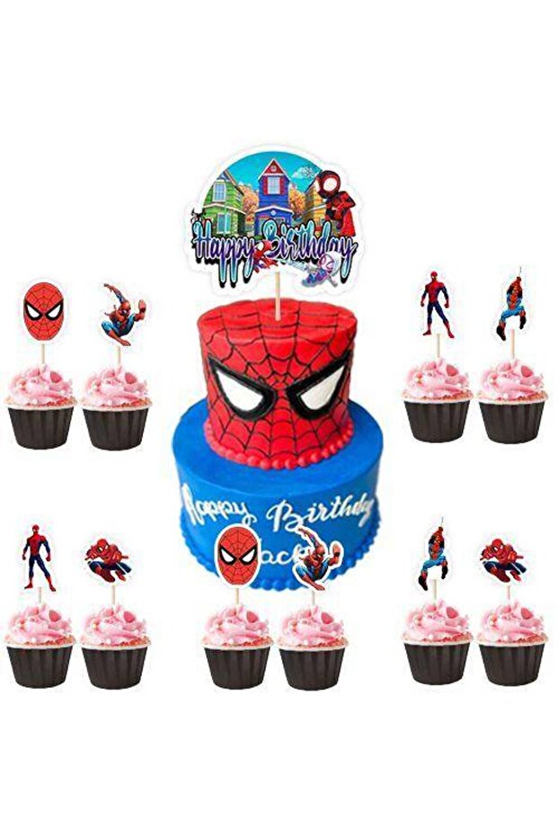 Spiderman Cake Topper Set - 1