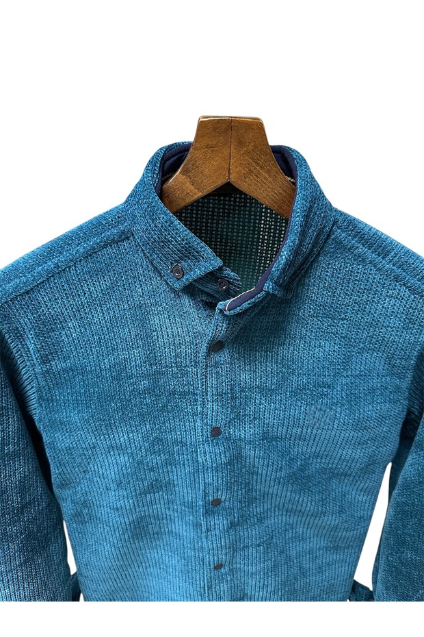 Slimfit Premium Örme Kumaş Gömlek - 3