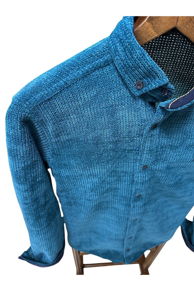 Slimfit Premium Örme Kumaş Gömlek - 2