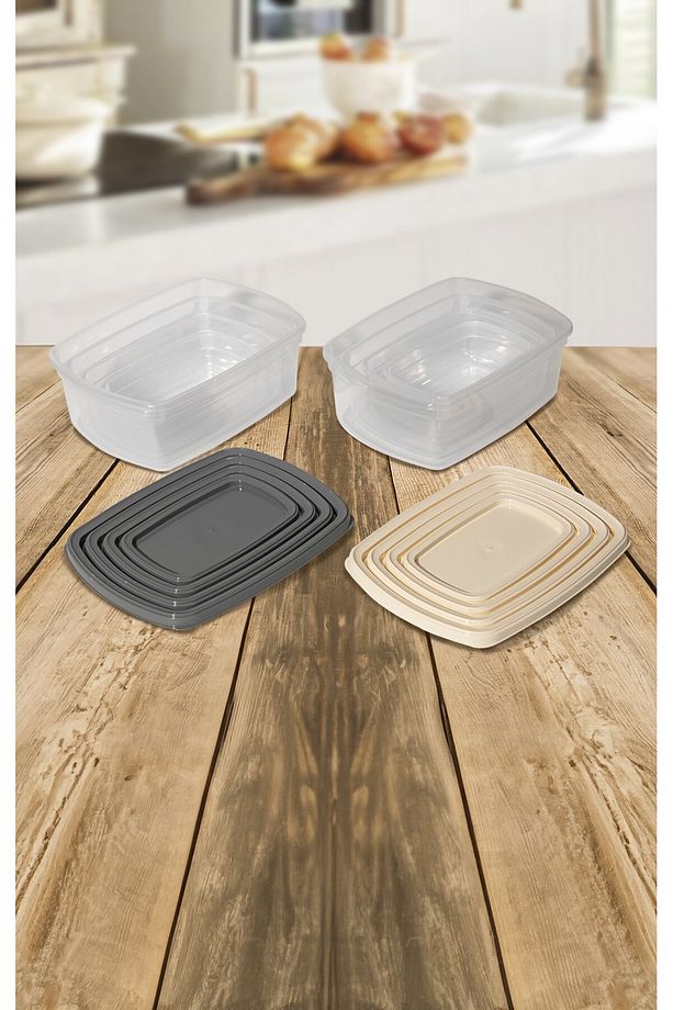 8'li Set Çok Amaçlı Saklama Kabı Easy Box 2x1220 2x750 2x430 2x225 ml - 4