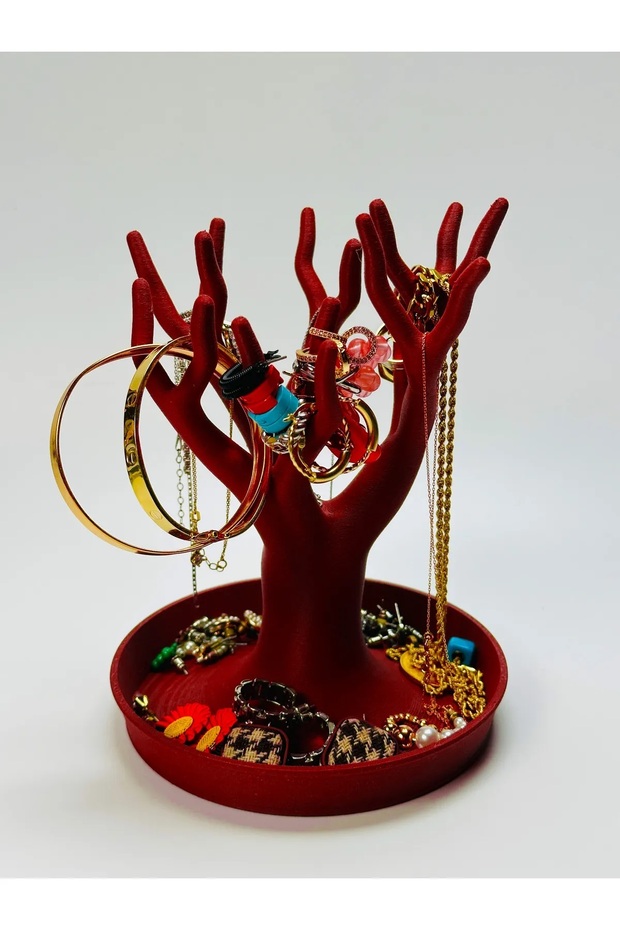 Decorative Tree Jewelry Stand, Organizer, Ring/Earring/Necklace/Jewelry Hanger - Hard Plastic