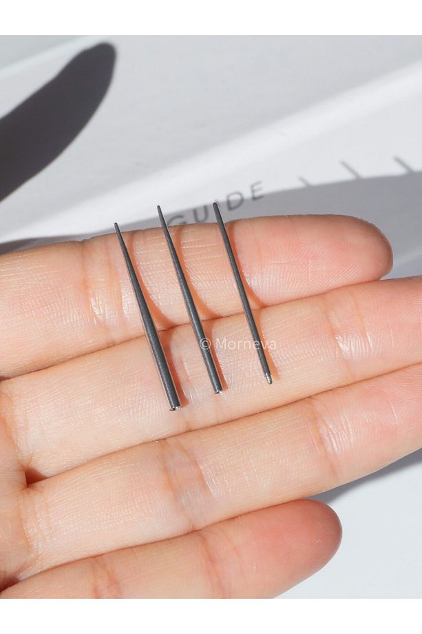 Çelik Piercing Kolay Takma Geçiş İğnesi Konik Aparatı (3lü Set) - 8