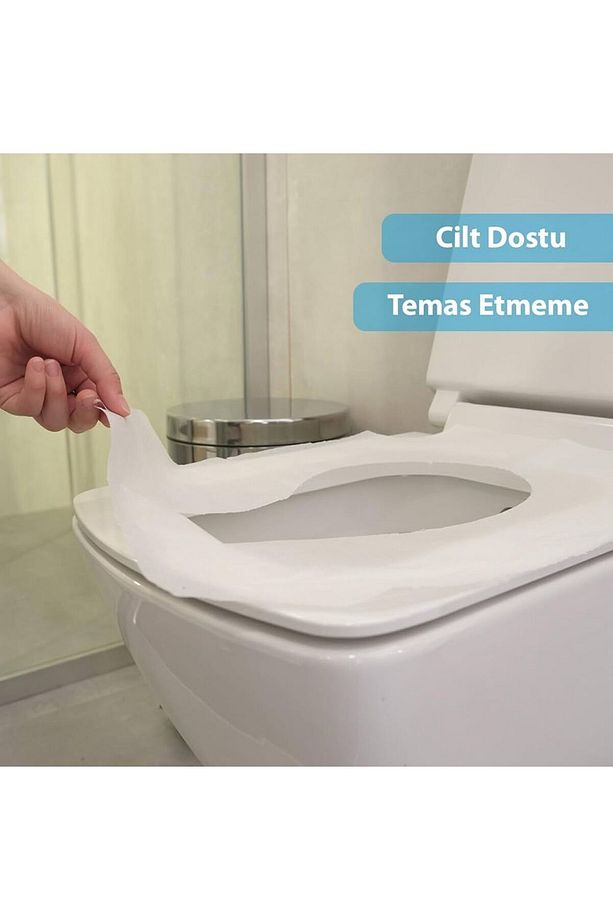 Tek Kullanımlık Klozet Kapak Örtüsü Hijyenik 250li Wc Örtüsü - 4