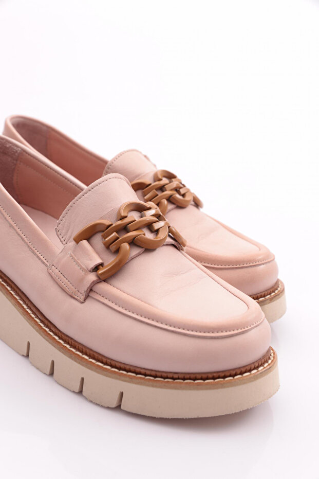 D24ya-3205 Kadın Deri Loafer Ayakkabı - 5